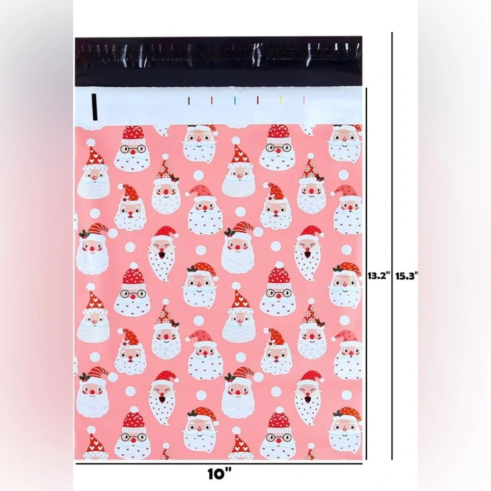 (20) 10x13in Holiday Poly Mailers